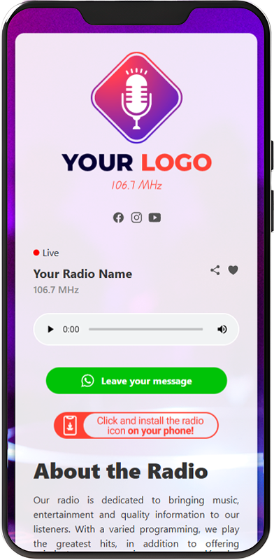 Example of player without advertising